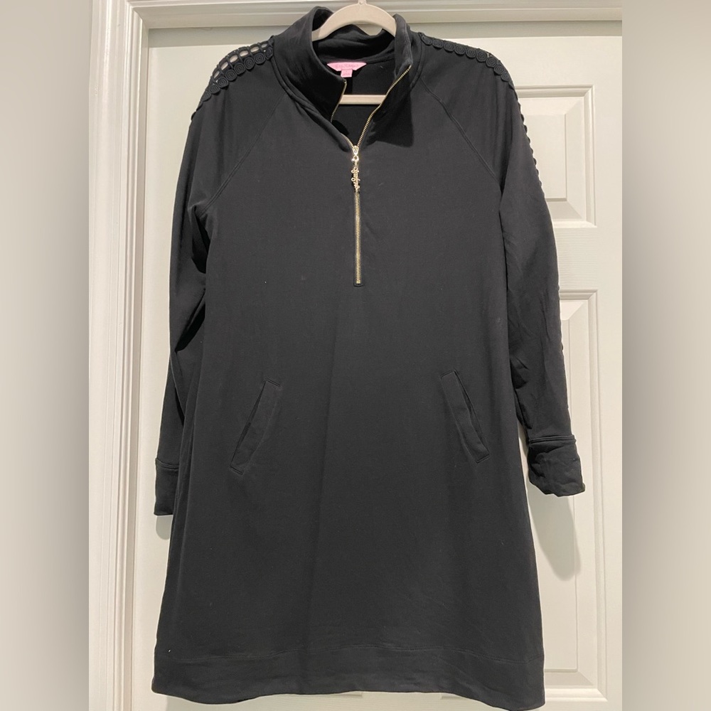 Black Lilly Pulitzer Popover Dress Large
